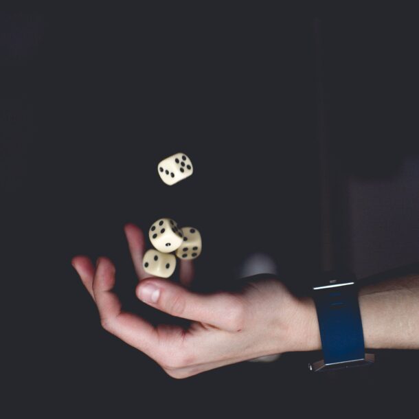 Hand and dices