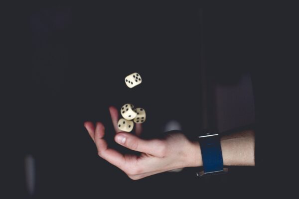 Hand and dices